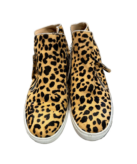 Steve Madden Leopard Print Ankle Double Zip Sneaker - SZ 9 | Preowned