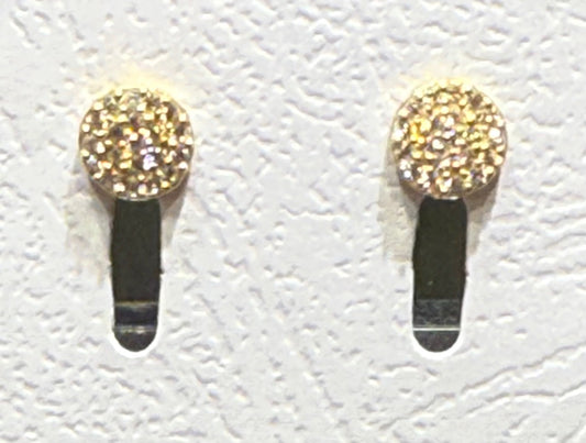 Dainty Gold Fill Round Pave Studs
