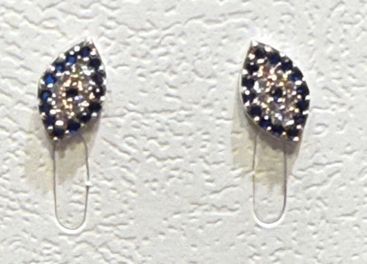 Dainty Sterling & Gold Fill Crystal Evil Eye Studs Assortment