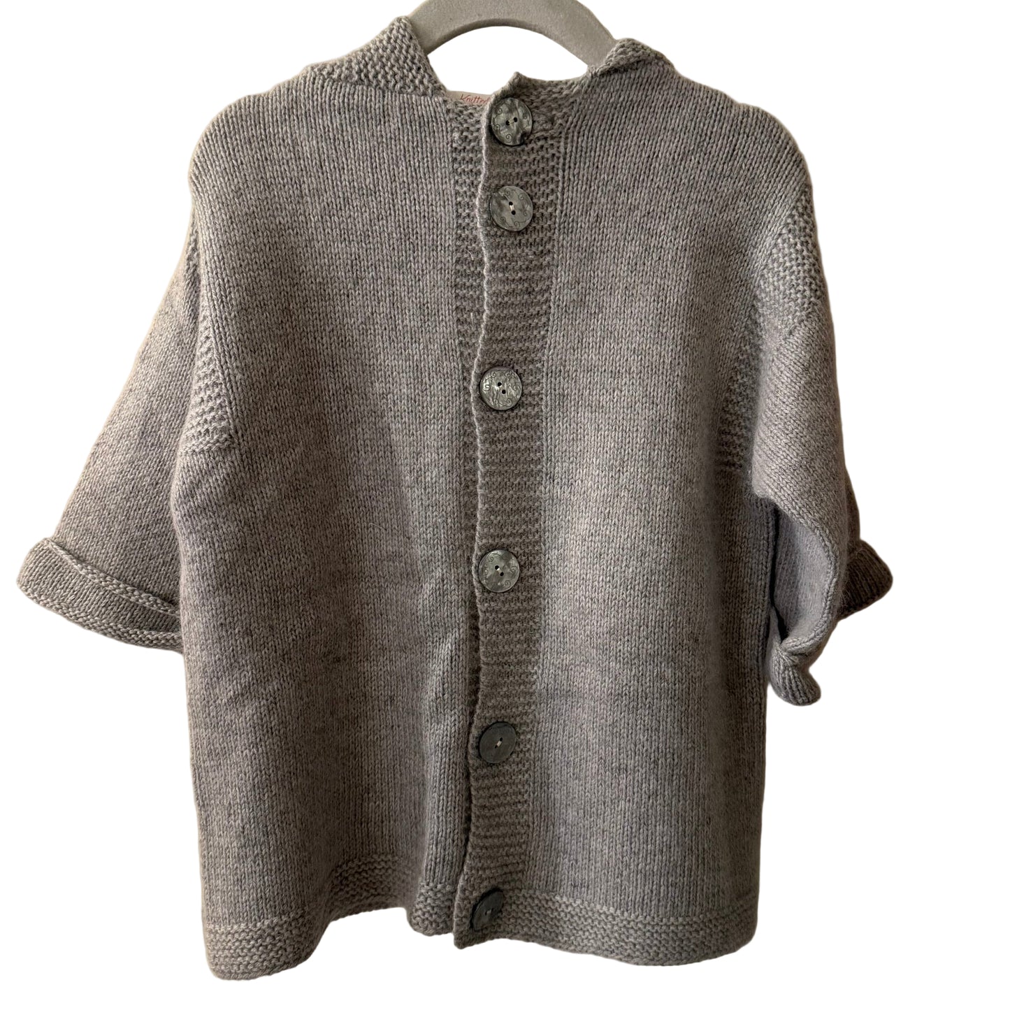 Hand Knit Gray Hooded Sweater - 24-36 Mo. |New