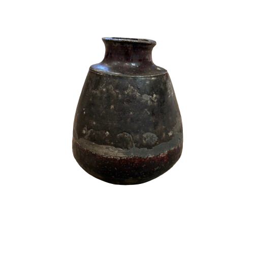 Artisan Handcrafted Pottery Vase Earth Tones Raku