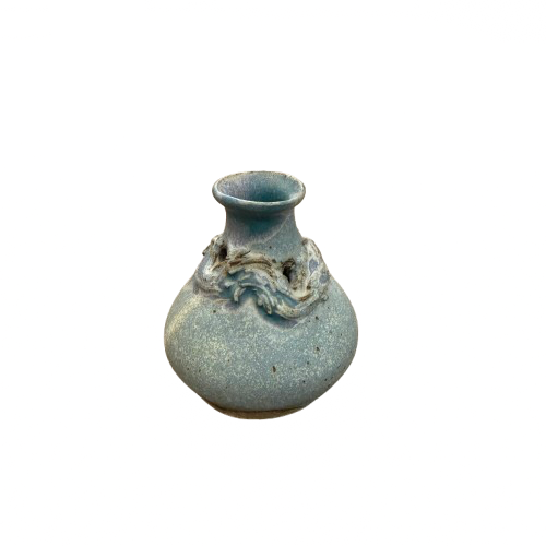 Artisan Handcrafted Pottery Vase Light Blue Matte Glaze