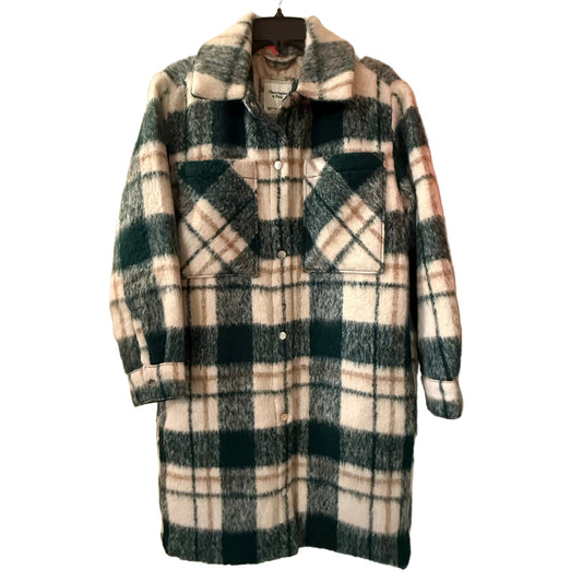 Abercrombie & Fitch Green Wool Blend Plaid Coat Size Small | Preowned