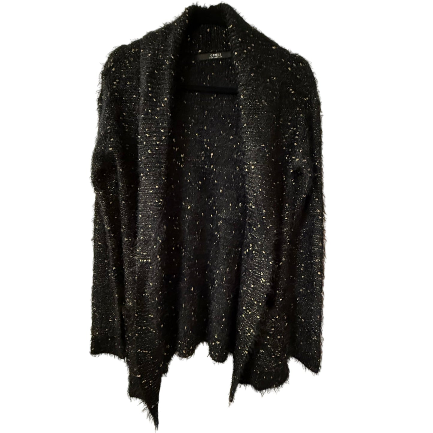 Guess Black Cardigan Sweater with Metallic Sparkles - MD | Preowned