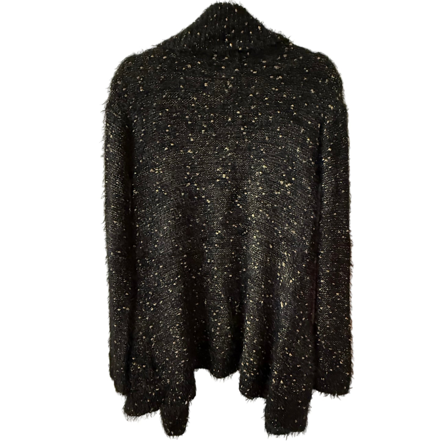 Guess Black Cardigan Sweater with Metallic Sparkles - MD | Preowned