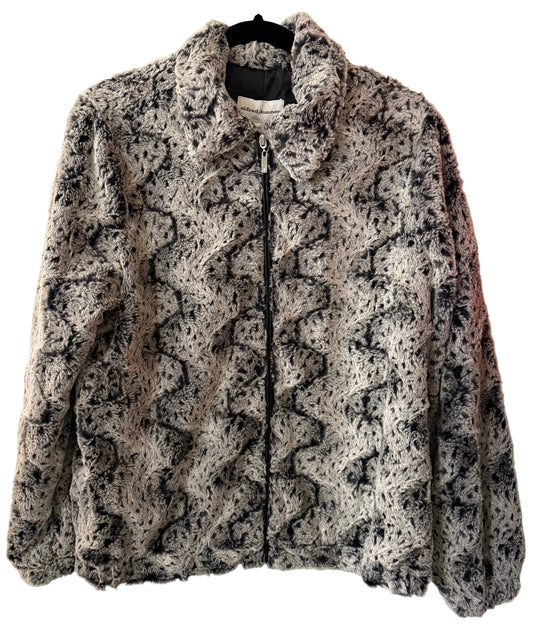 Alfred Dunner Gray Faux Fur Jacket - MD | Preowned