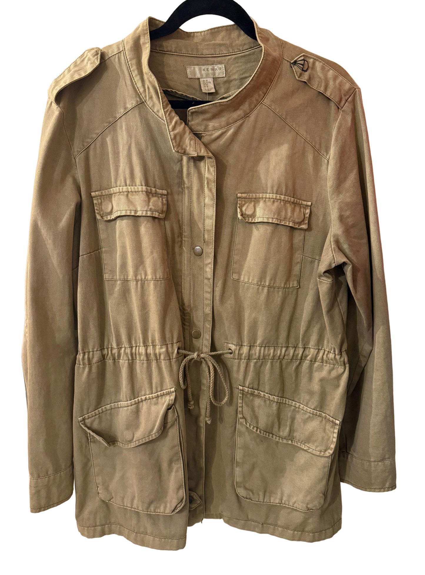 Kenar Jacket Tan with Embellishment on Back - XL | Preowned