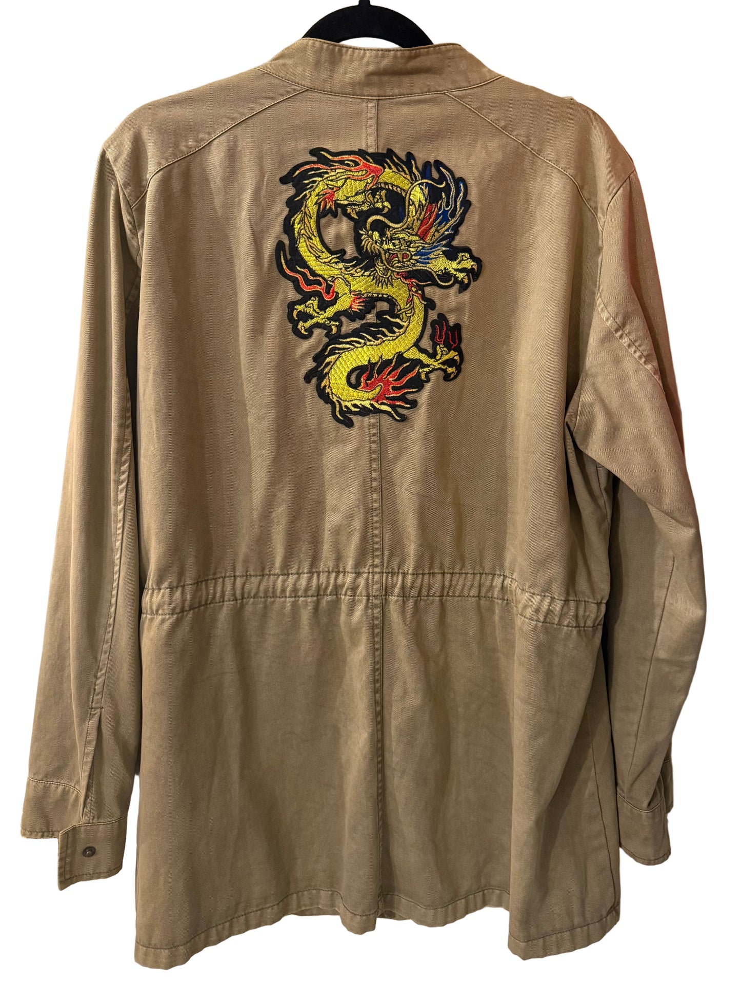 Kenar Jacket Tan with Embellishment on Back - XL | Preowned