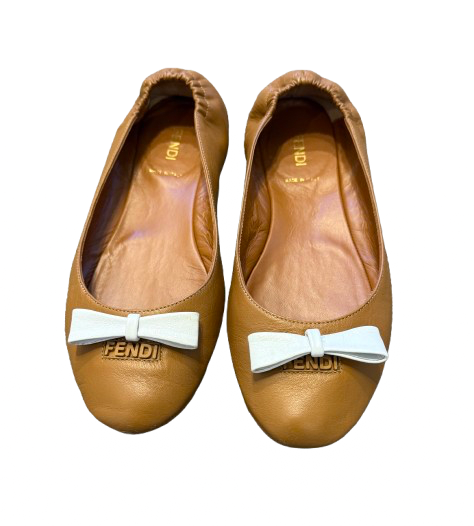 Fendi Ballerina Flats Camel -  SZ 36.5 | Preowned
