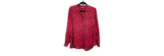 Kut Blouse Red and Black Floral  - Medium