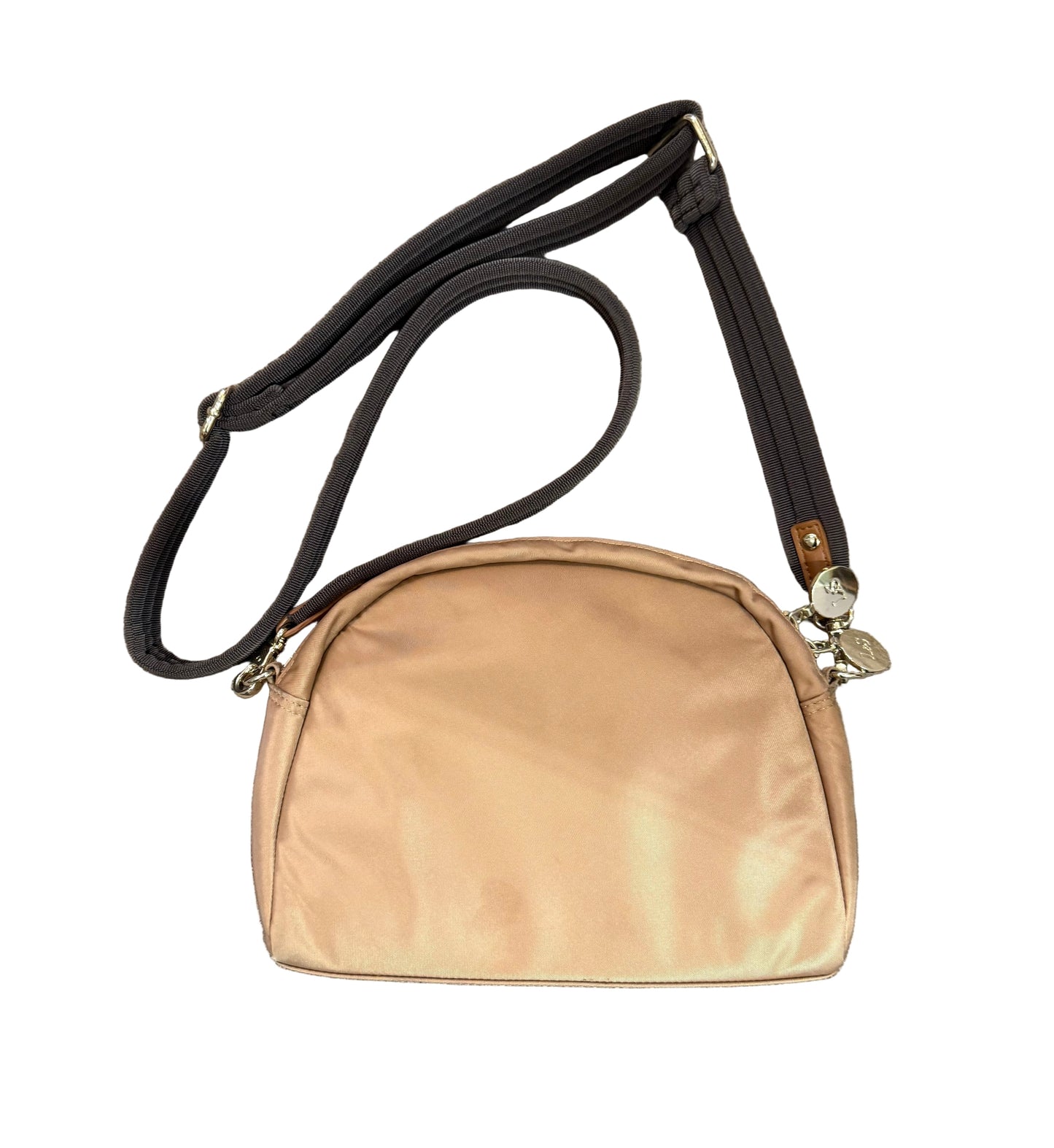 L & S Half Circle Camel Crossbody Bag | Preowned