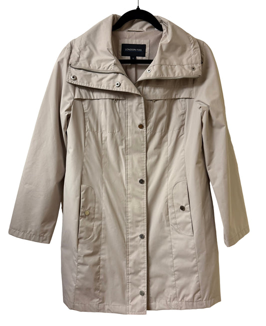 London Fog Off White Rain Jacket - Small | Preowned