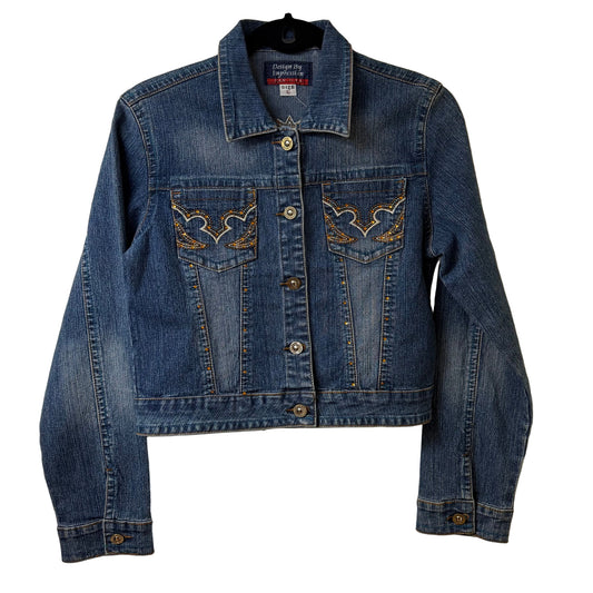 Design by Impressions Embellished Jean Jacket - LG | Preowned