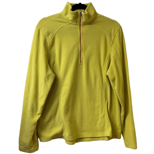 Land's End Yellow Fleece Pullover - Large | Preowned