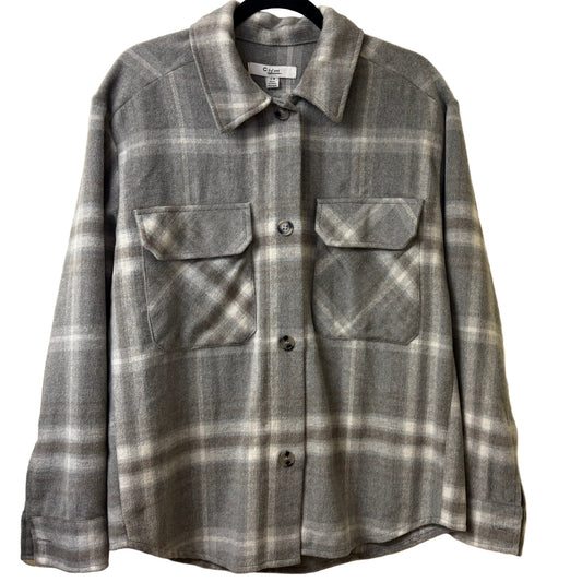 C by One Gray Plaid Jacket - Large | Preowned