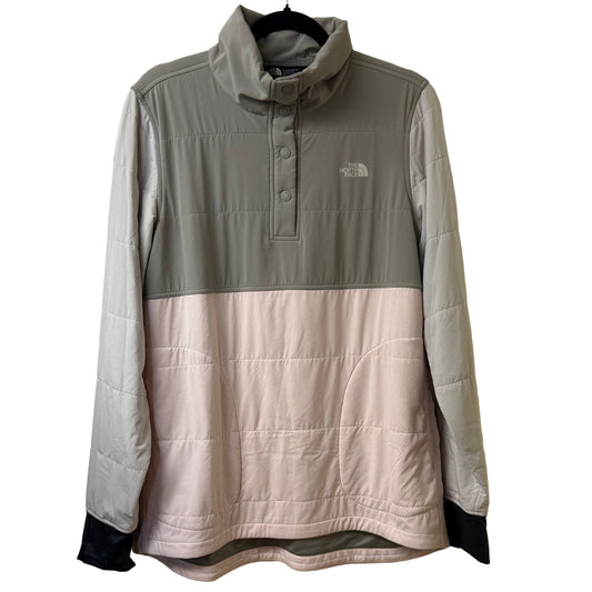 North Face Beige and Pink Pullover - LG | Preowned