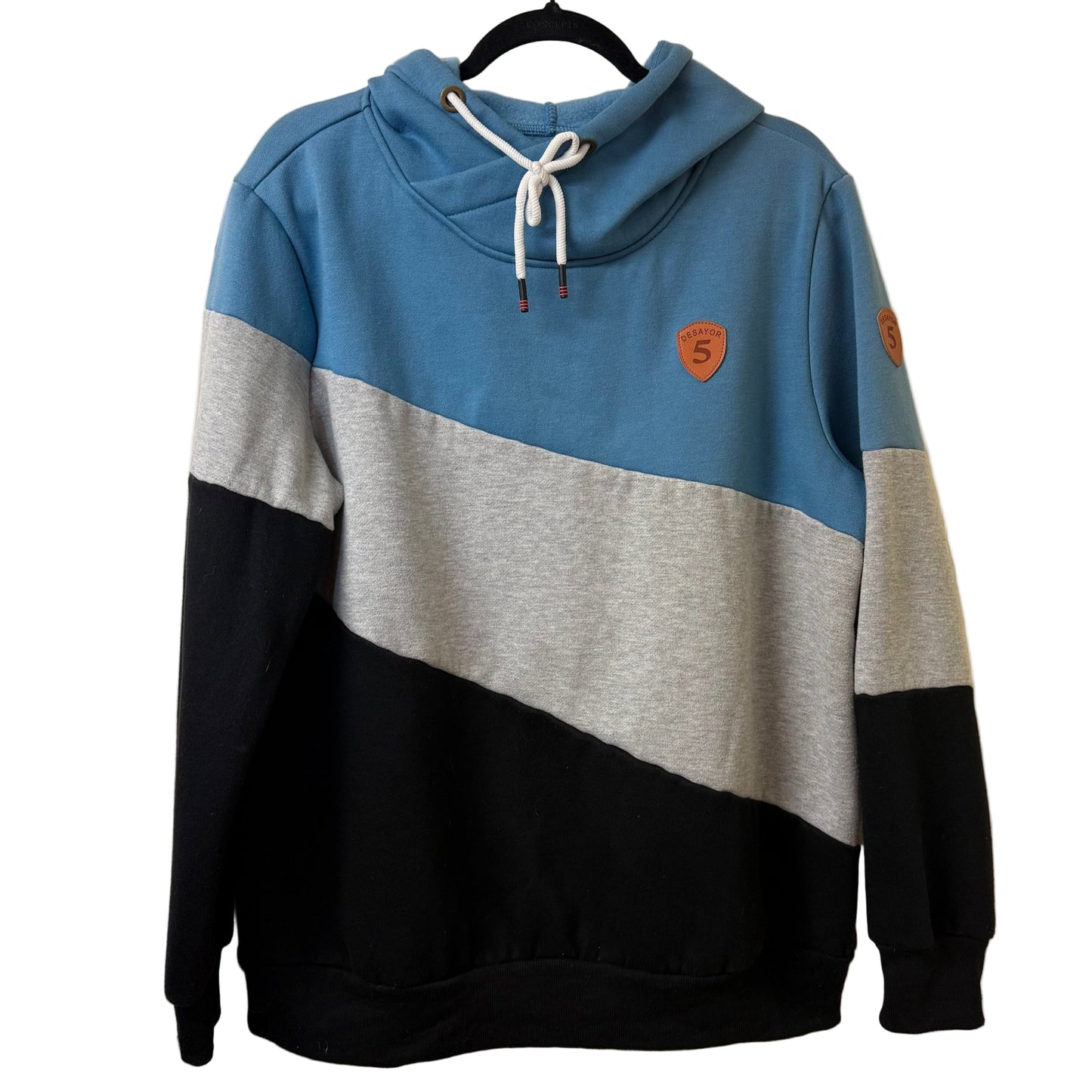 Desayor Hoodie Blue Gray and Black - X-Large | Preowned