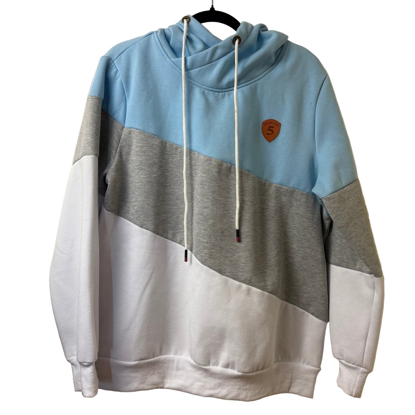 Desayor Hoodie Blue Gray and White - X-Large | Preowned