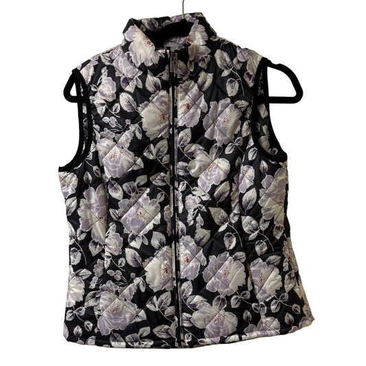 IMNCY Black Vest with Purple Flowers - SP | Preowned