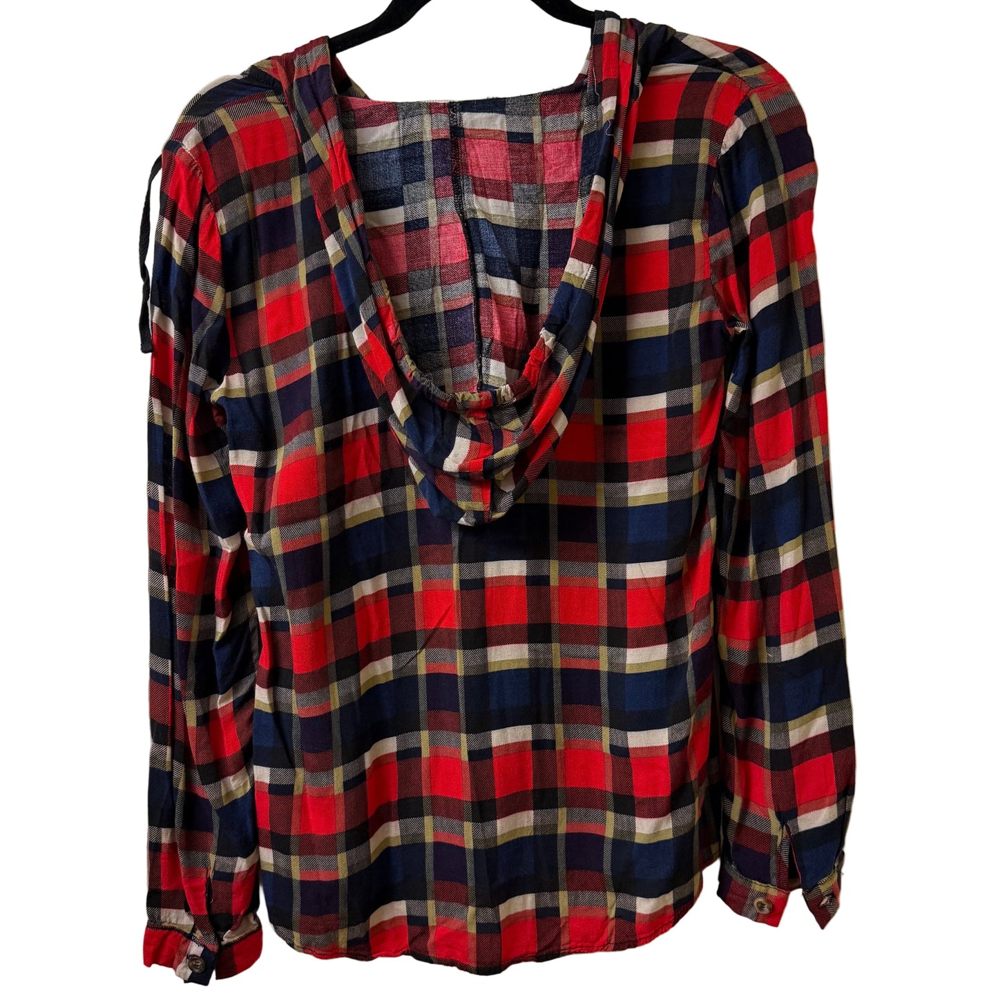 i joah Plaid Font Button Hoodie - SM | Preowned