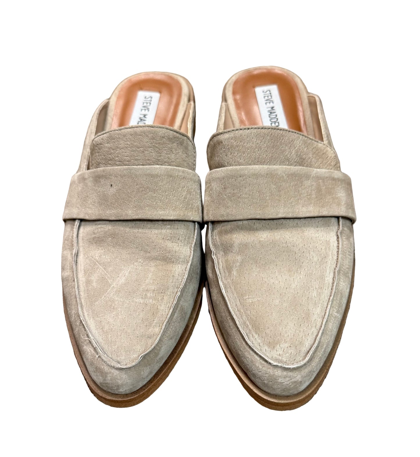 Steve Madden Tan Suede Mules SZ 7 | Preowned