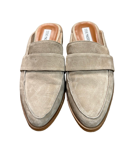 Steve Madden Tan Suede Mules SZ 7 | Preowned