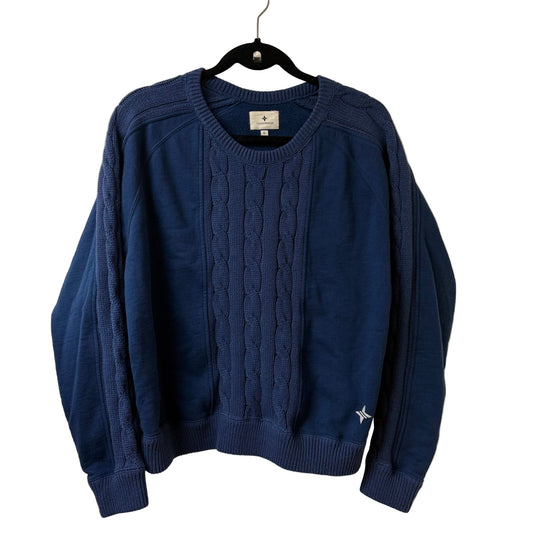 Tuckernuck Navy Cable Knit Pullover Sweater - X-Large | Preowned