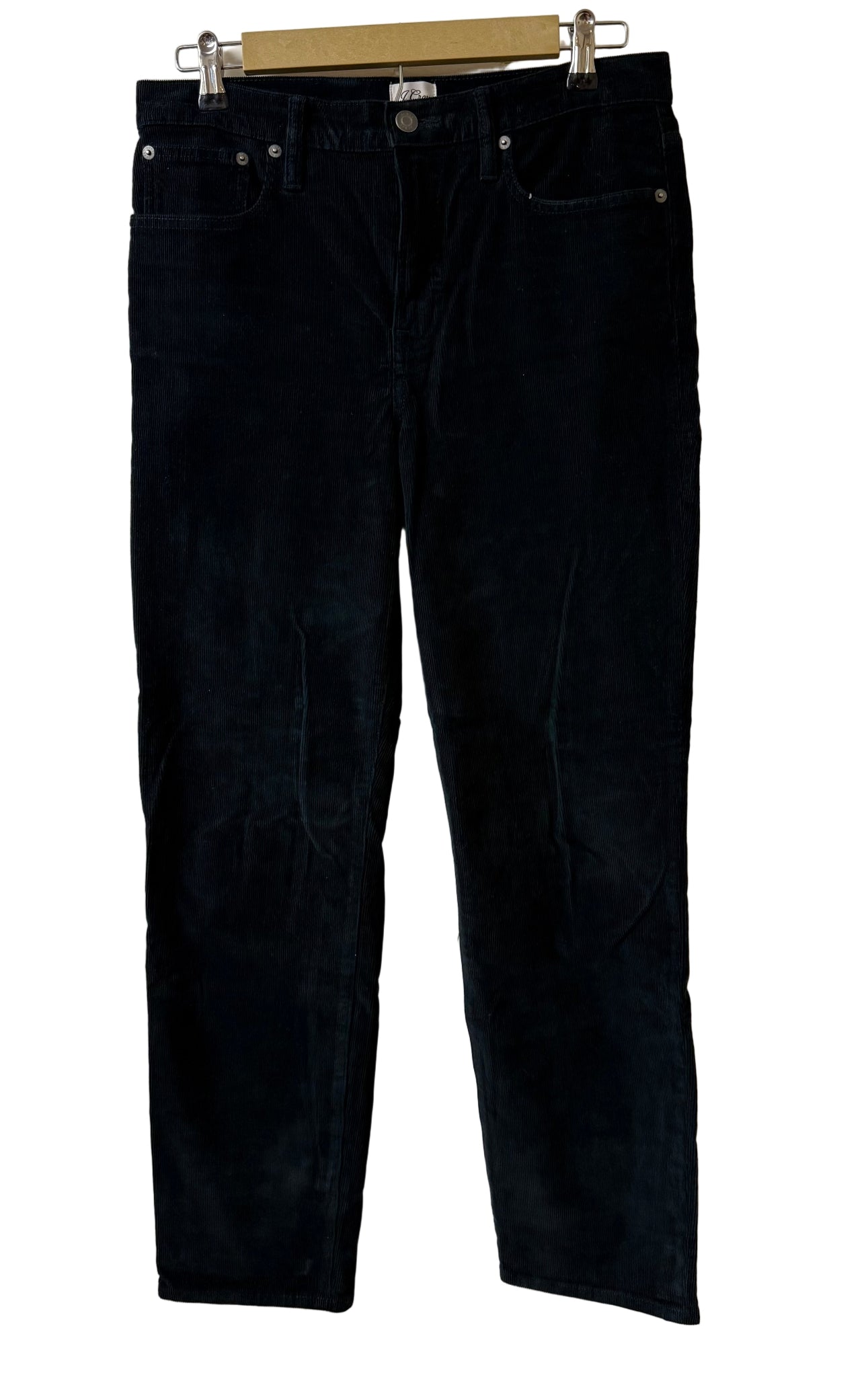 J Crew Essential Black Corduroy Pants SZ 29 | Preowned