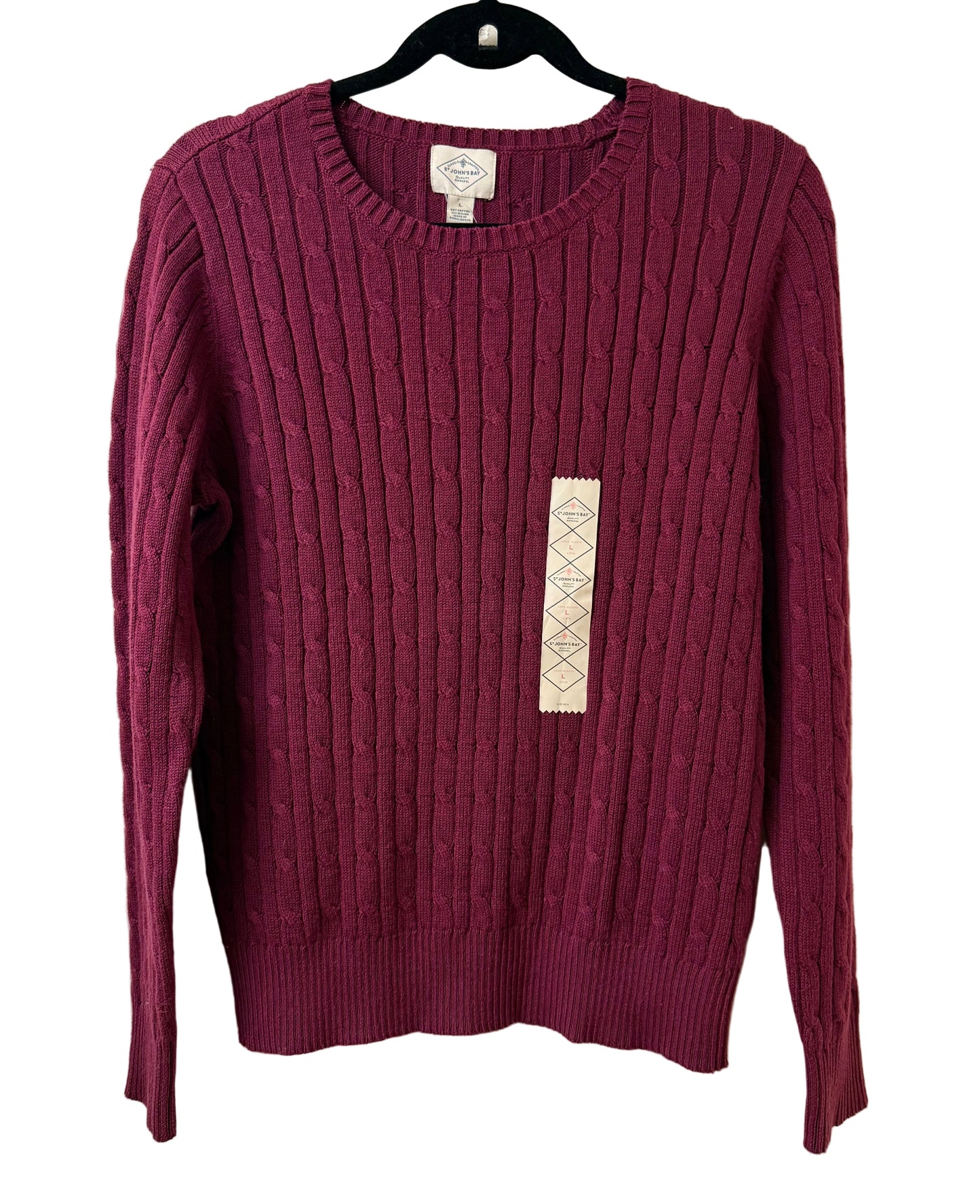 St John's Bay Maroon Sweater - Large | New with Tags