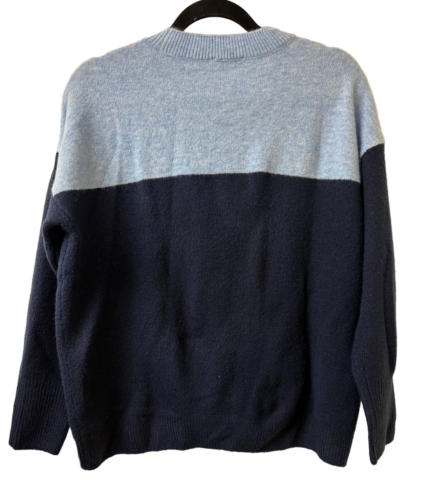 Vince Camuto Blue Color Block Sweater - X- Small