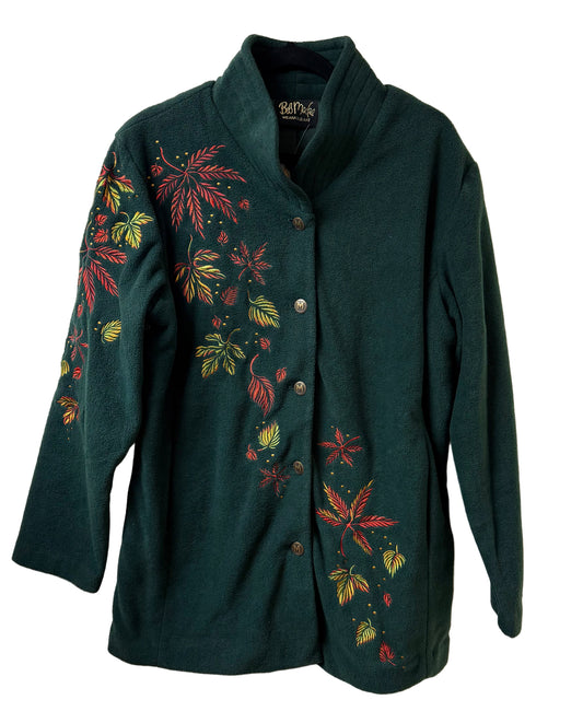 Bob Mackie Green Vintage Fleece Jacket - Large | New with  Tags