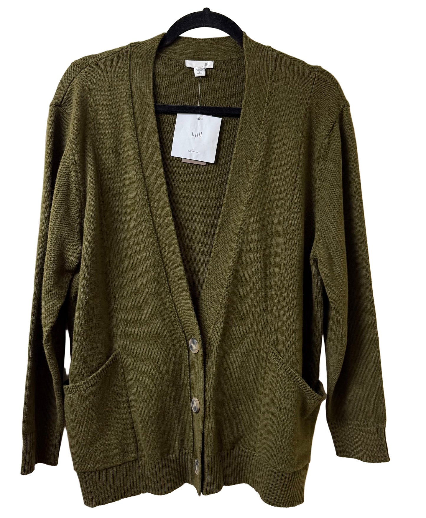 J Jill Olive Cardigan Sweater - Large New with Tags