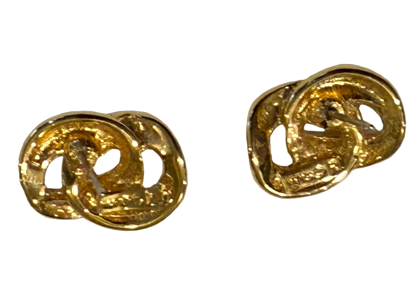 Vintage Napier Gold Tone Chain Link Post Earrings | Preowned