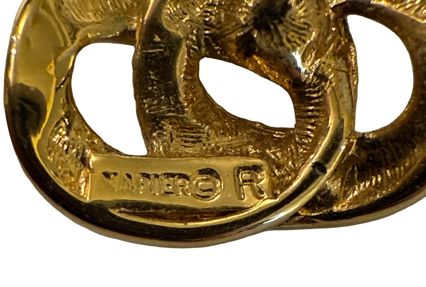 Vintage Napier Gold Tone Chain Link Post Earrings | Preowned