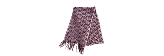 Scarf Echo Lilac Knit with Tassel Edge