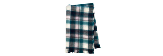 Gap Plaid Blanket Scarf Turquoise