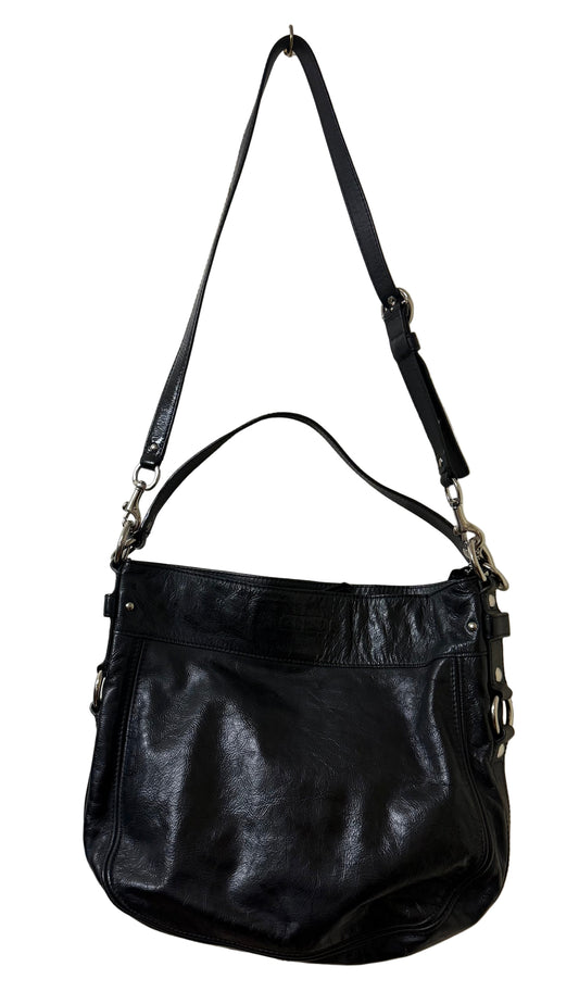 Coach Zoe Vintage Hobo Black Leather Handbag| Preowned