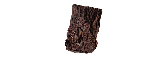 Scarf Velvet Brown with Ruffle Floral Detail