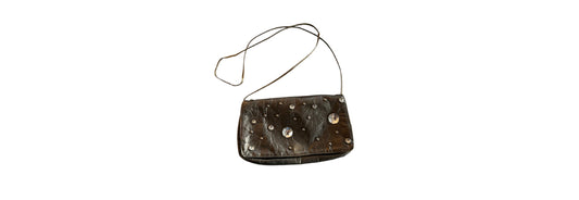 Cynthia Matthews Crossbody Bag Bronze Stamped Pattern