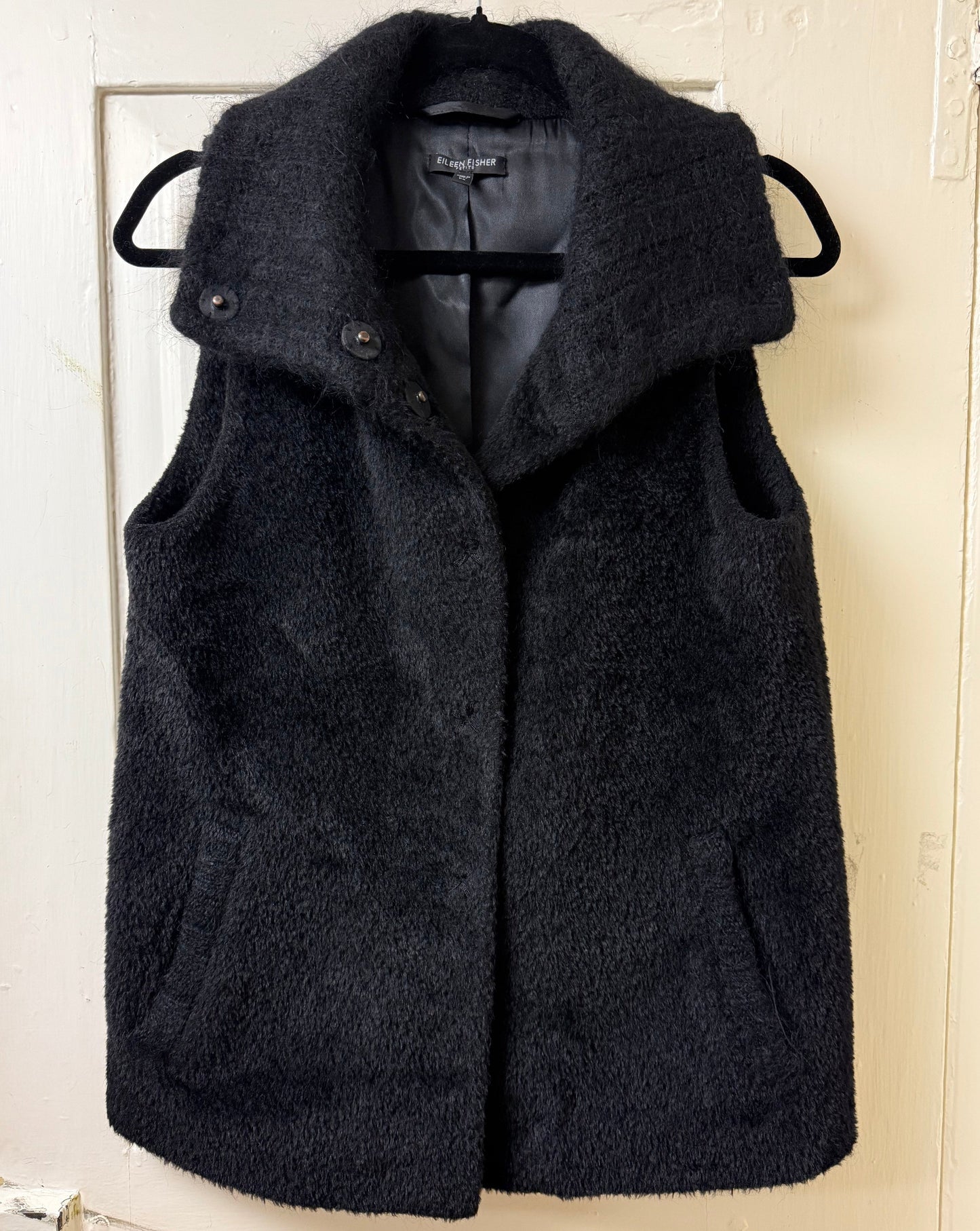 Eileen Fisher Black Sweater Vest  - P-Small | Preowned