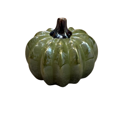 Green Ceramic Pumpkin | Preowned