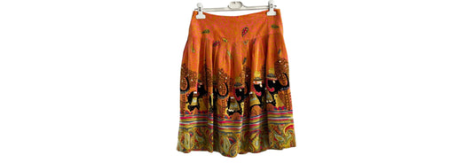 Nanette Lepore Skirt Orange Pink Multi Colored size 4