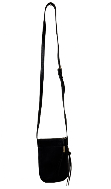 Vince Camuto Kenzy Black Leather Phone Crossbody Bag | Preowned
