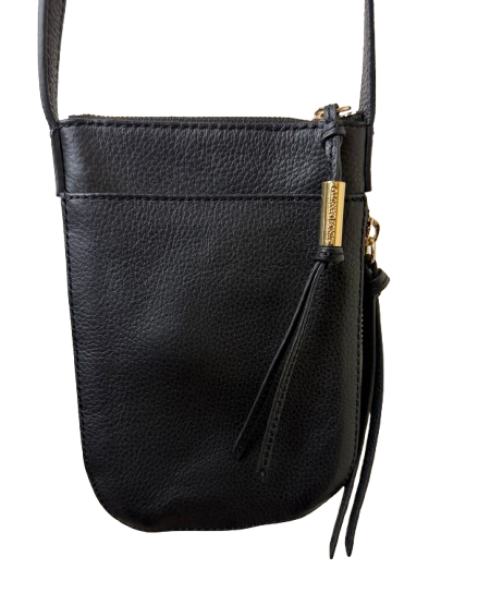 Vince Camuto Kenzy Black Leather Phone Crossbody Bag | Preowned