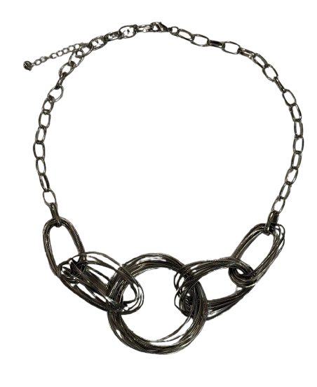 Silver Tone Multi Circle Link Necklace | Preowned
