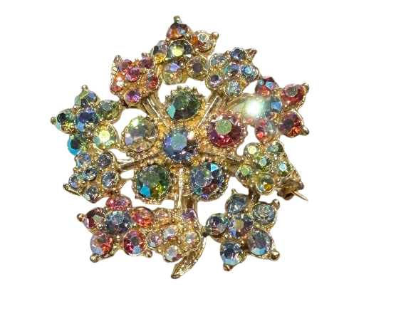 Vintage Pin Snowflake Aurora Borealis | Preowned