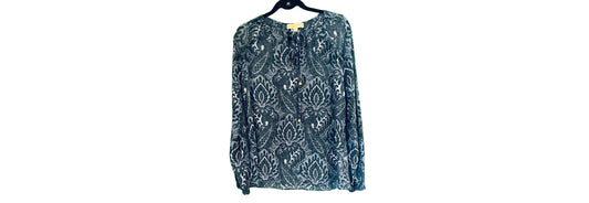 Michael Kors Blouse Blue Paisley - Small