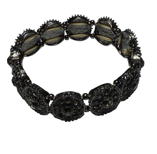 Gray Crystal Stretch Bracelet | Preowned