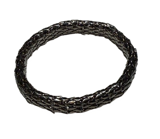 Gun Metal Stretch Mesh Bracelets | Preowned