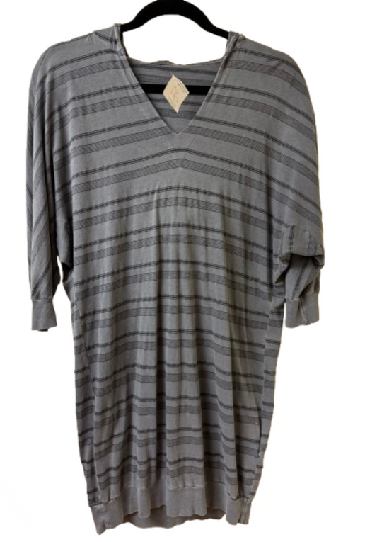 Stateside Gray Hoodie with Black Stripes - Small | Preowned